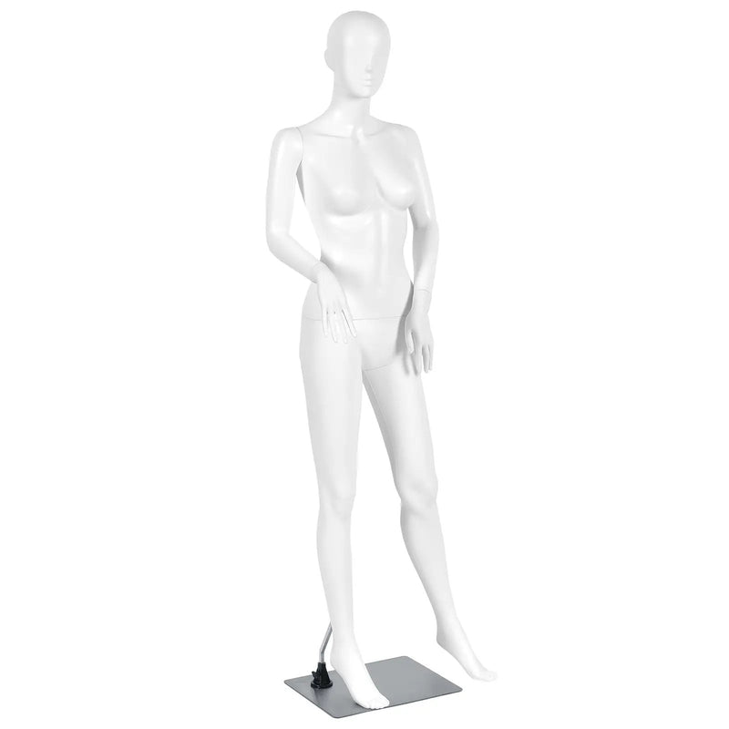 5.8 ft Plastic Female Mannequin Adjustable Detachable Manikin with Metal Stand by DirectDeals
