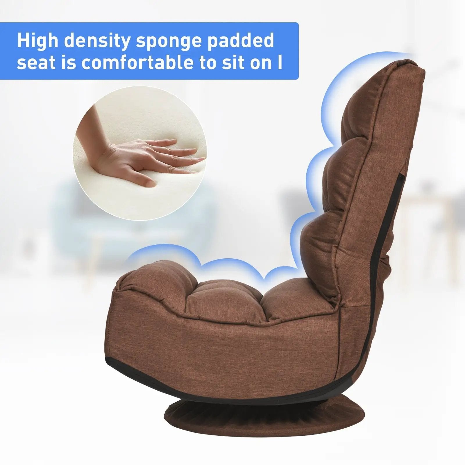 5-Position Folding Floor Gaming Chair by DirectDeals