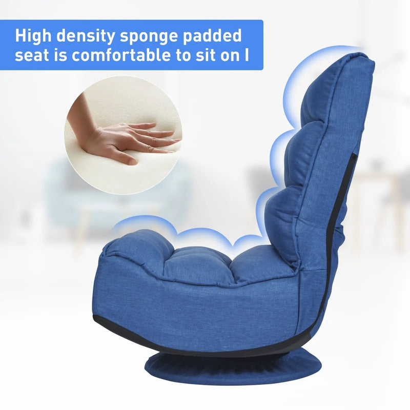 5-Position Folding Floor Gaming Chair by DirectDeals