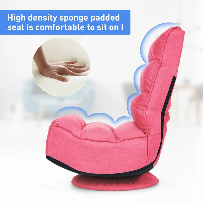 5-Position Folding Floor Gaming Chair by DirectDeals