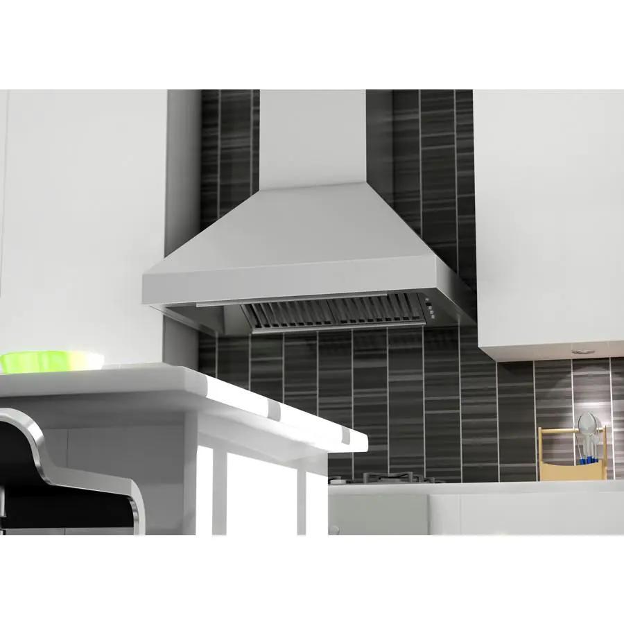ZLINE 48" Remote Blower, Stainless Wall Range Hood, 597-RS-48-400 by Farmhouse Kitchen and Bath