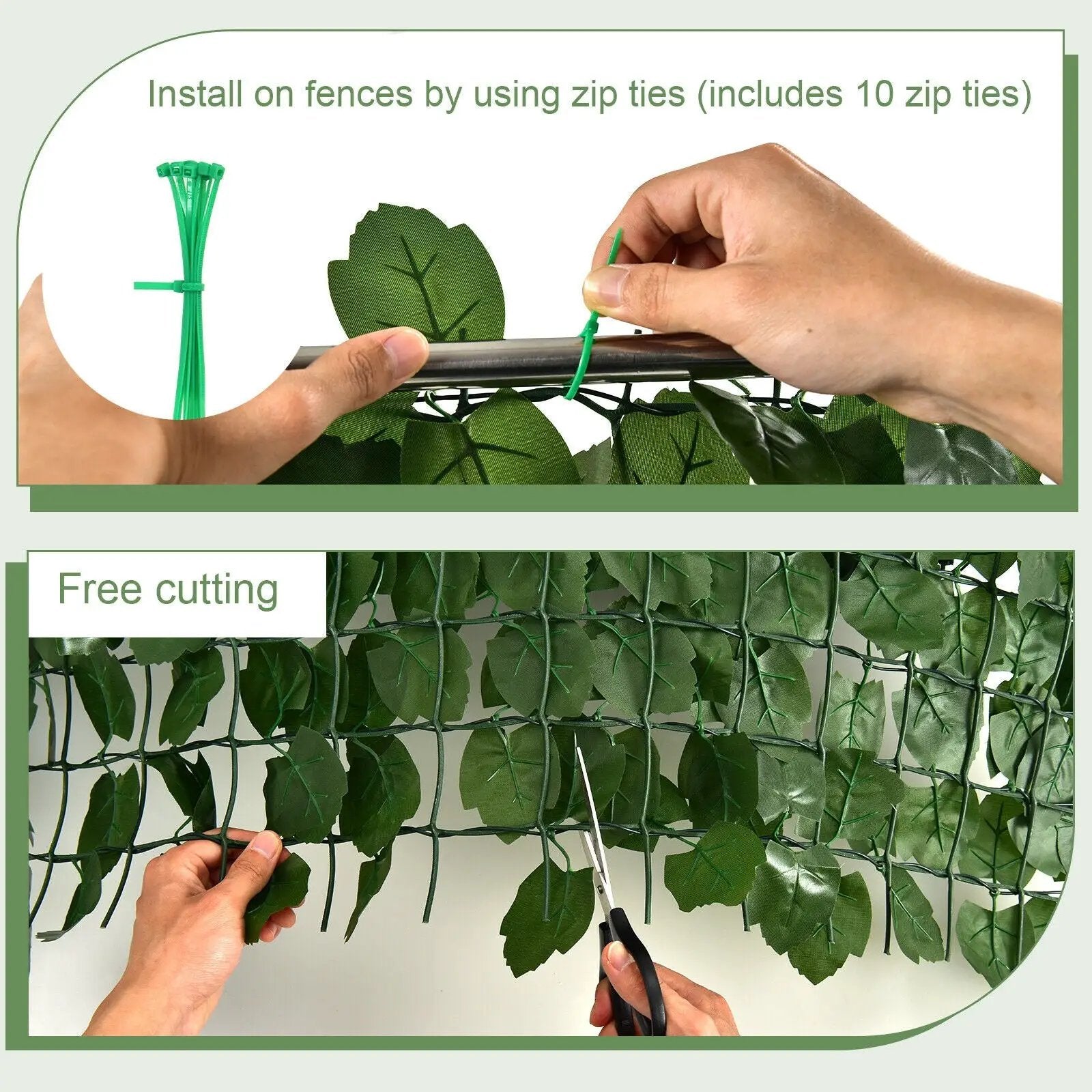 Artificial Ivy Privacy Fence Screen 118 x 39 Inch (4 Pieces) by DirectDeals