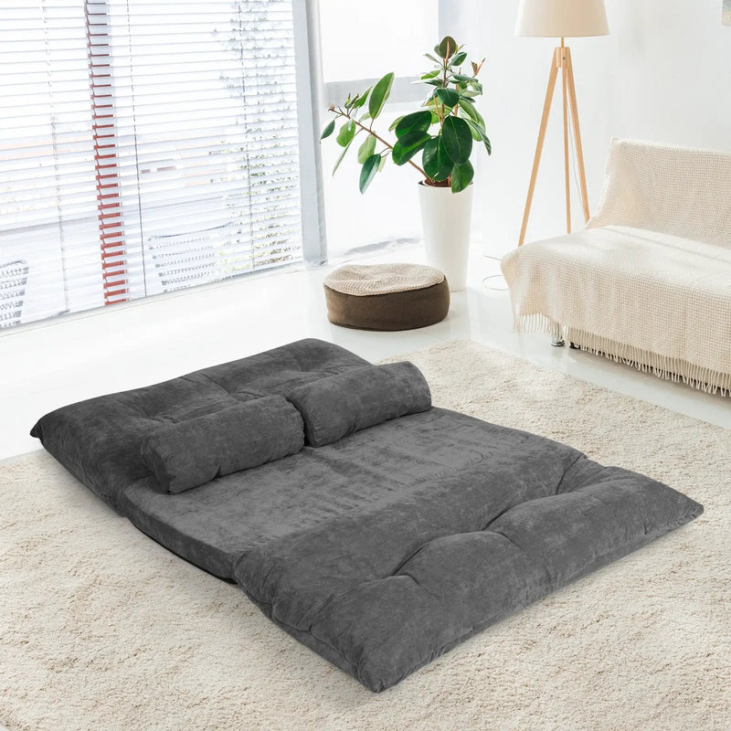 6-Position Adjustable Sleeper Lounge Couch with 2 Pillows by DirectDeals