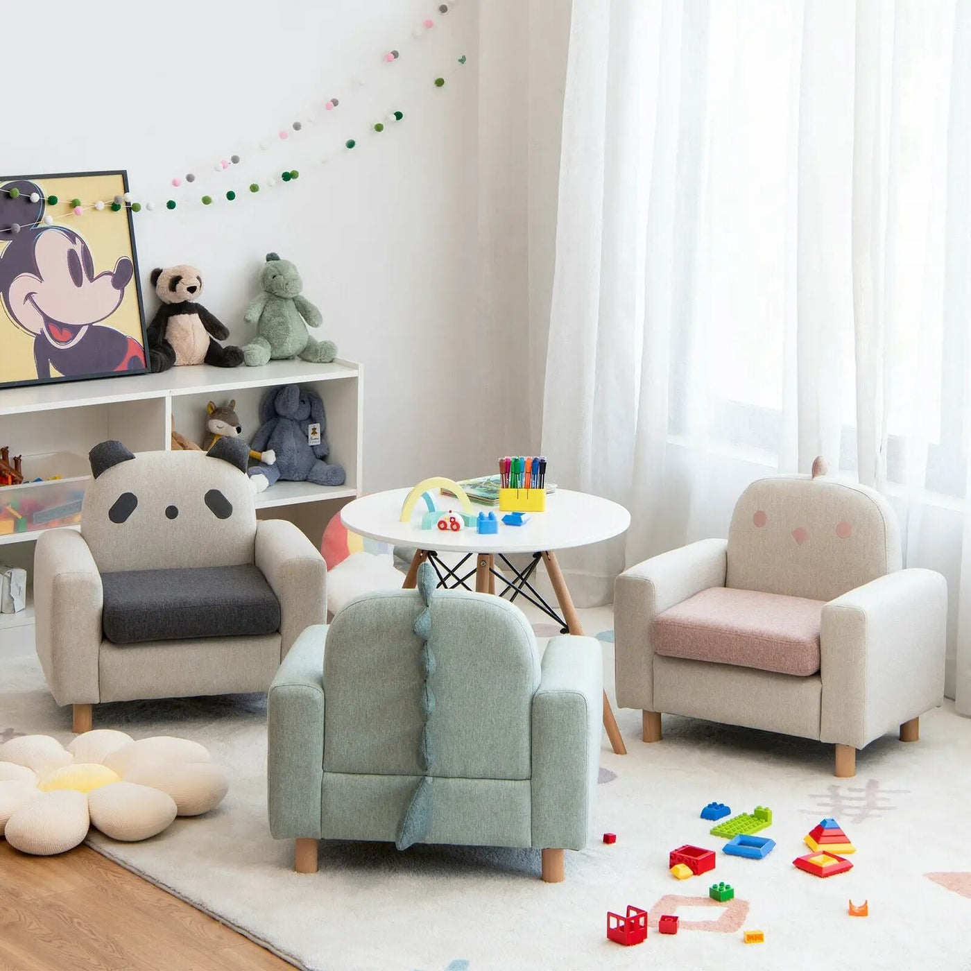 Kids Sofa with Armrest and Thick Cushion by DirectDeals