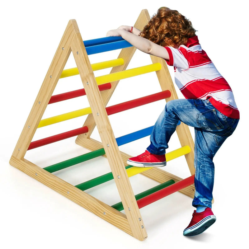 Climbing Triangle Ladder with 3 Levels for Kids-Multicolor by DirectDeals