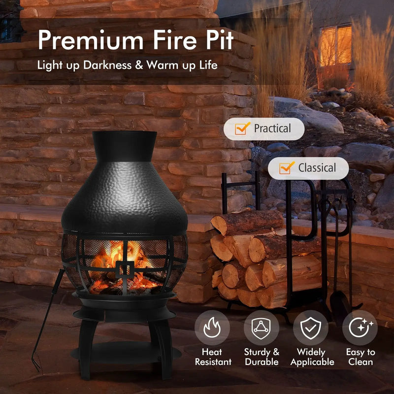 Patio Wood Burning Chimneys Fireplace by DirectDeals