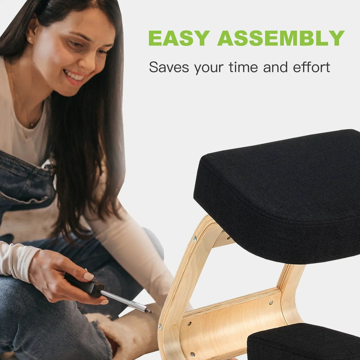 Ergonomic Kneeling Chair Rocking Office Desk Stool Upright Posture by DirectDeals