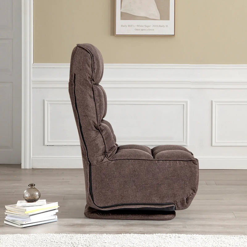 360-Degree Swivel Folding Floor Chair with 6 Adjustable Positions by DirectDeals