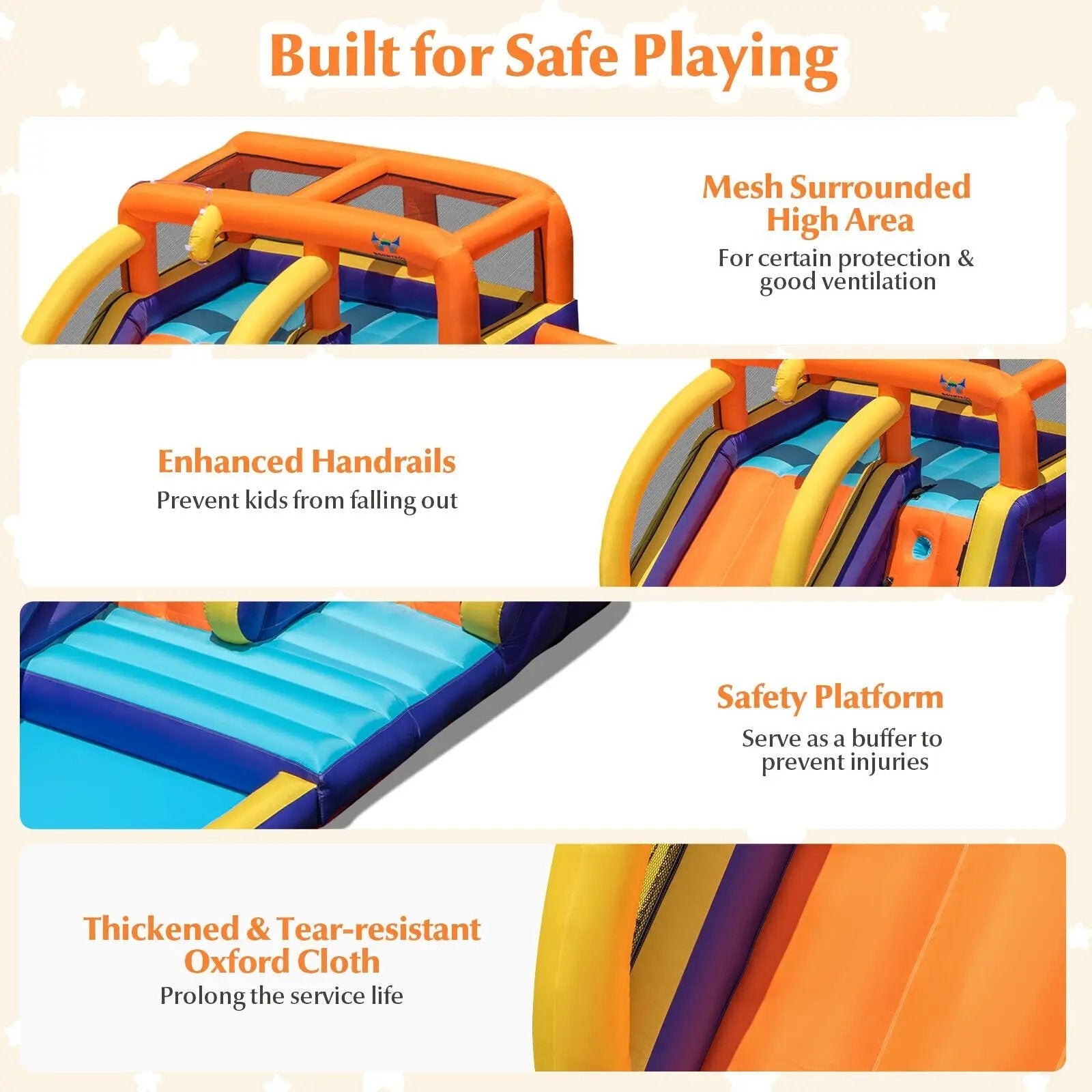 4-in-1 Kids Bounce Castle with Splash Pool without Blower by DirectDeals