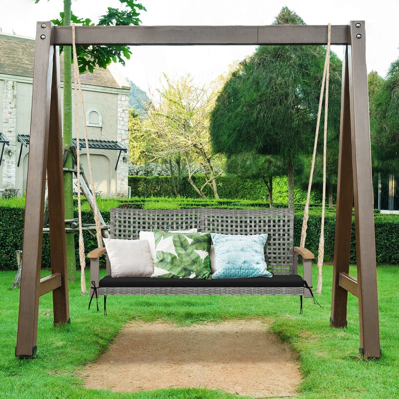 2-Person Patio Wicker Hanging Swing Chair by DirectDeals