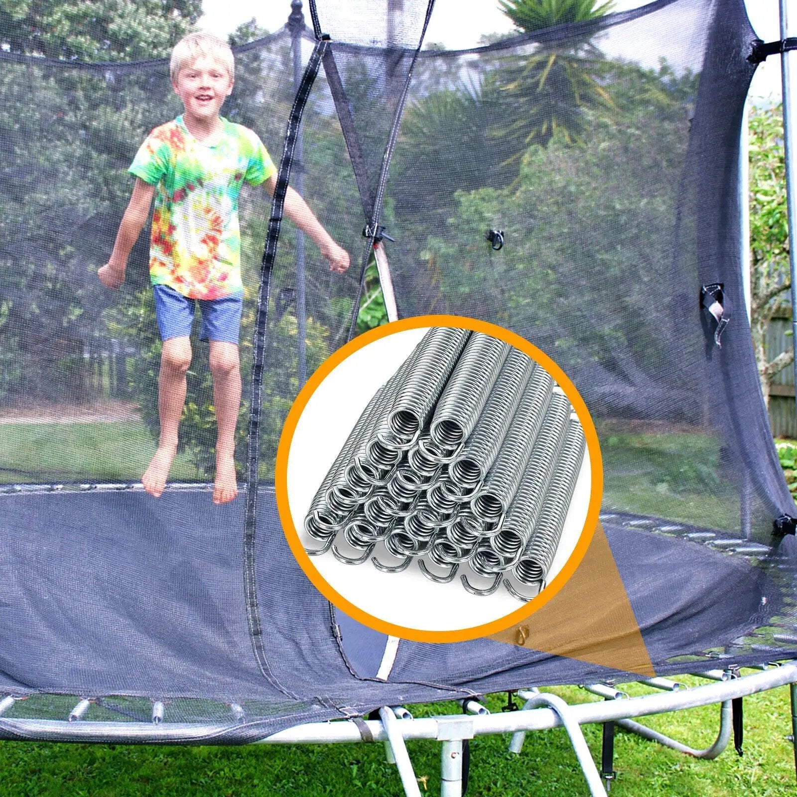 5.5 Inch Rustproof Galvanized Steel Replacement Trampoline Elasticity Springs by DirectDeals
