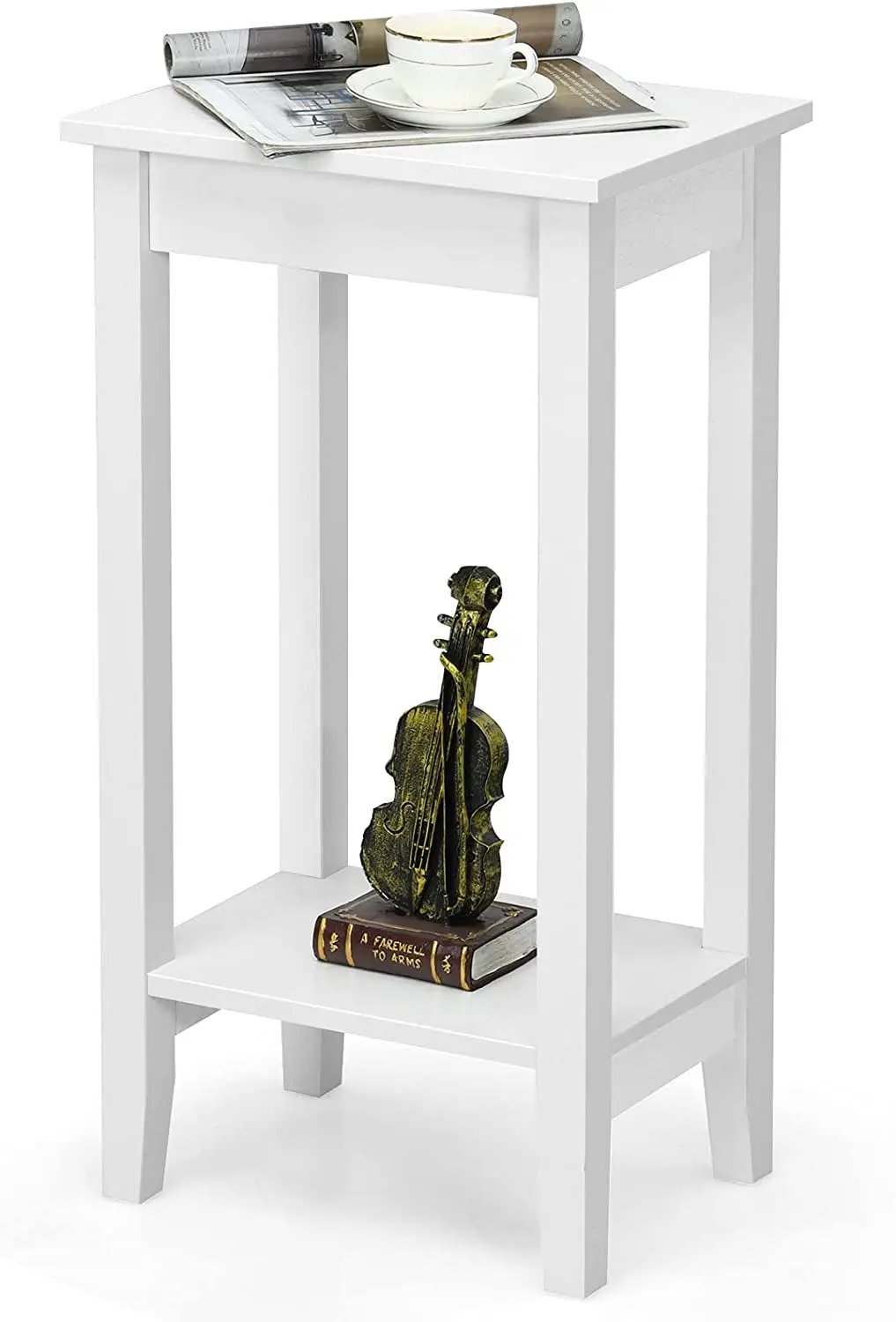 Set of 2 Versatile 2-Tier End Table with Storage Shelf by DirectDeals