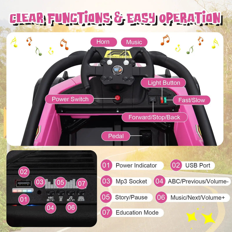 12V Kids Ride on Electric Formula Racing Car with Remote Control by DirectDeals