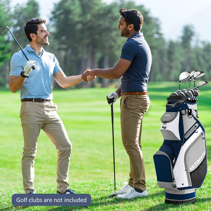 10.5 Inch Golf Stand Bag with 14 Way Dividers and 7 Zippered Pockets by DirectDeals