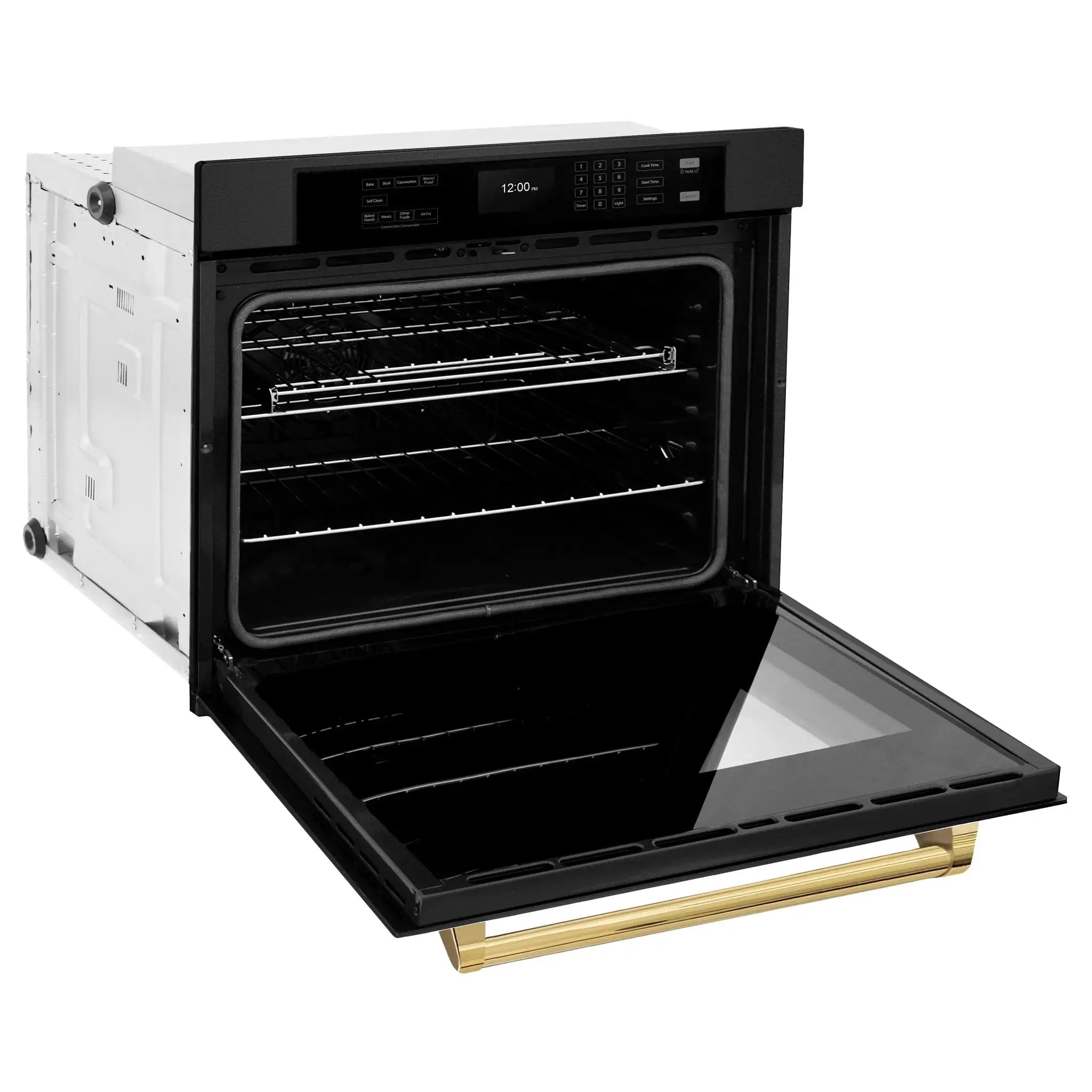ZLINE 30 "Professional True Convection Single Wall Oven, Air Fry, Self Clean, Black Stainless Steel, Champagne Bronze WASBZ-30-CB by Farmhouse Kitchen and Bath