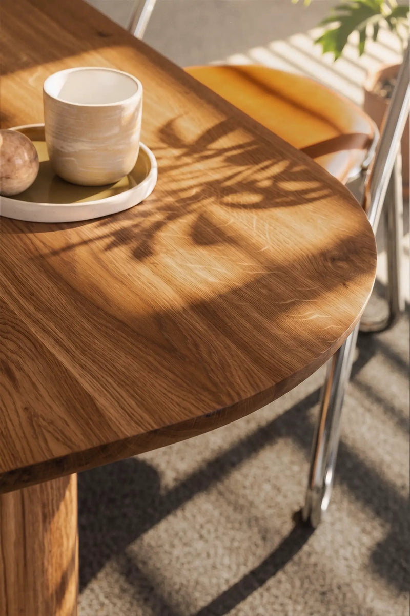 Oval Solid Wood Dining Table by Gizz