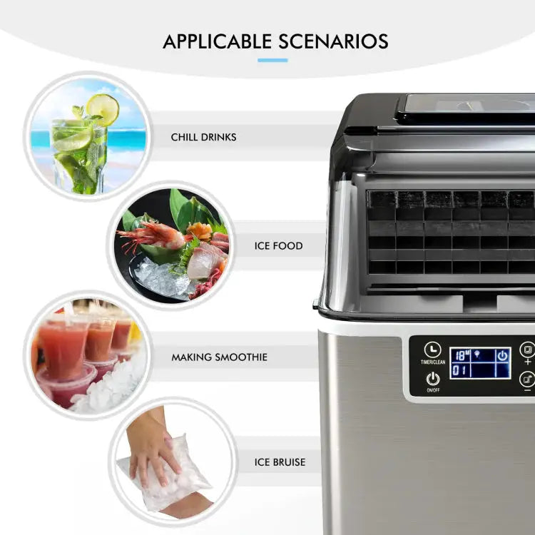 Portable Ice Maker with Scoop & Basket by DirectDeals