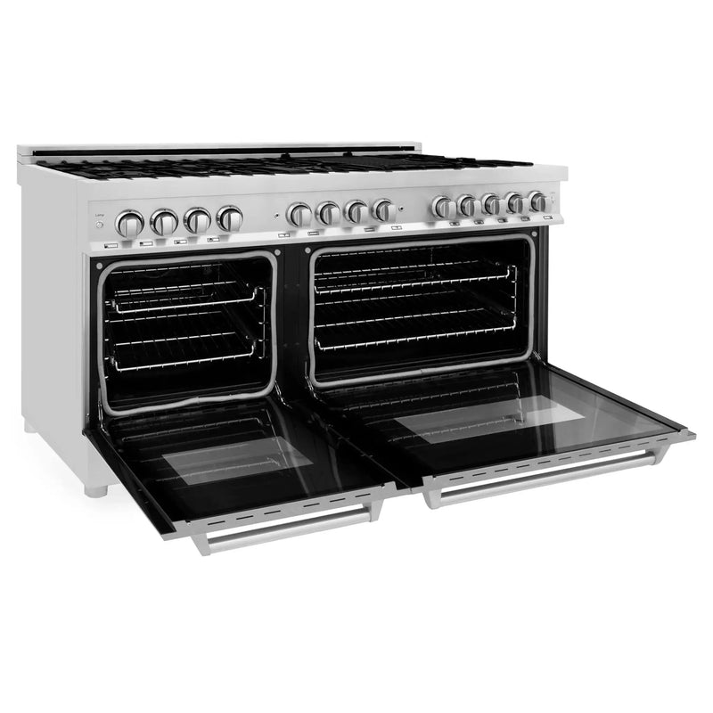 ZLINE 60" Professional Dual Fuel Range with Snow Finish Door, RA-SN-60 by Farmhouse Kitchen and Bath