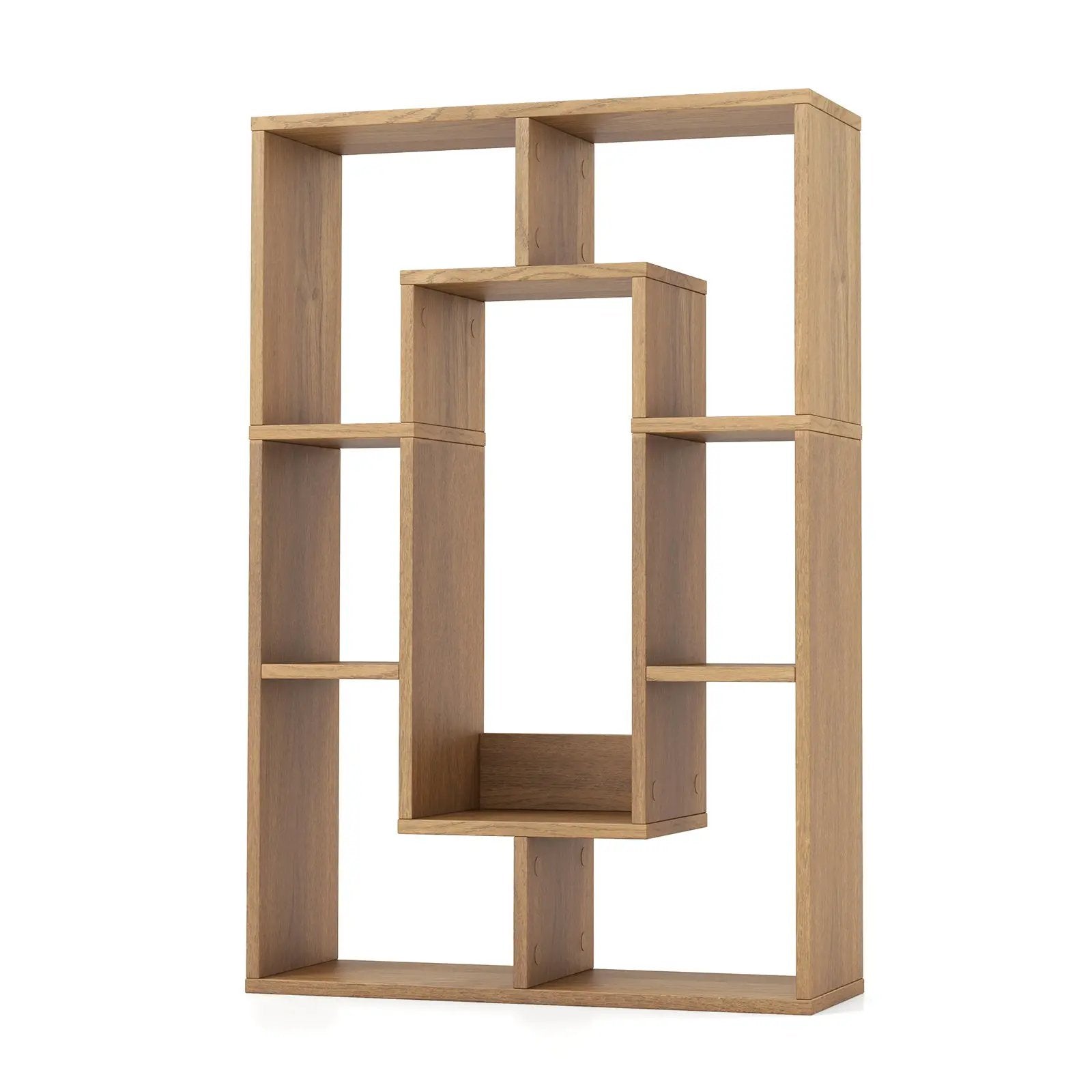 7-Cube Geometric Bookshelf Modern Decorative Open Bookcase by DirectDeals