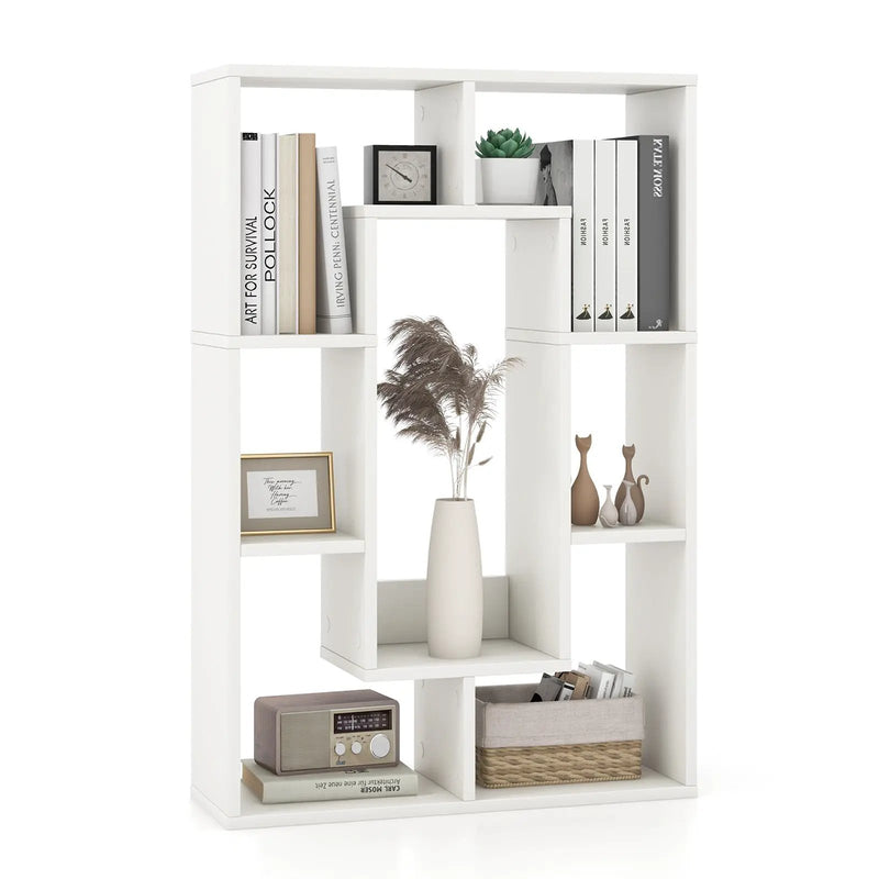 7-Cube Geometric Bookshelf Modern Decorative Open Bookcase by DirectDeals