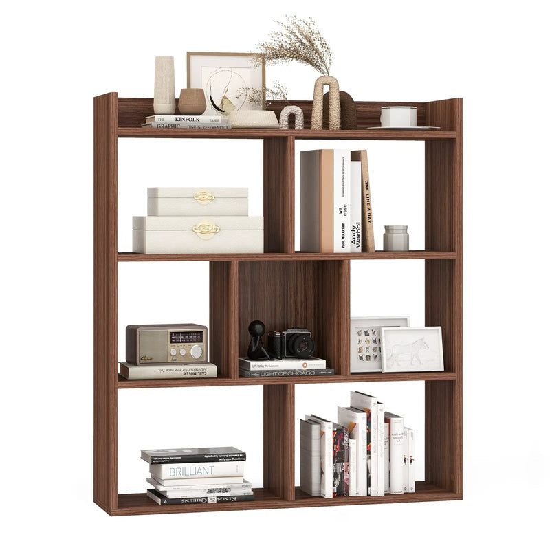 7 Cubes Open-back Bookshelf with Anti-Toppling Devices by DirectDeals