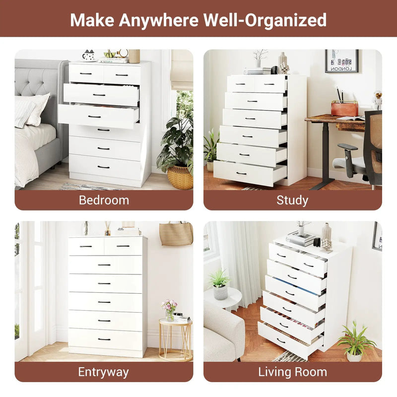 Wooden Chest of Drawers with Anti by DirectDeals