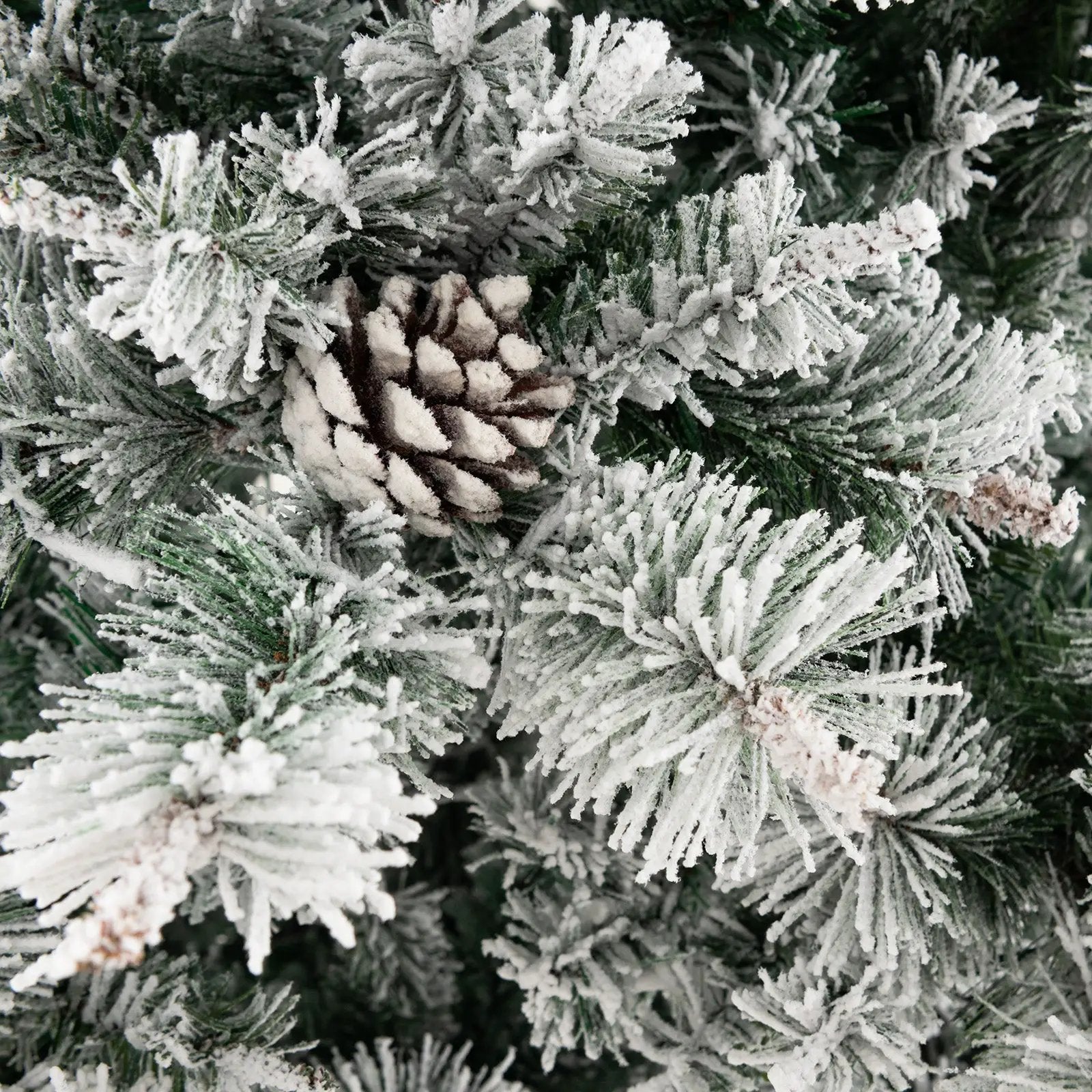7 Feet Flocked Christmas Tree with Pine Needles by DirectDeals