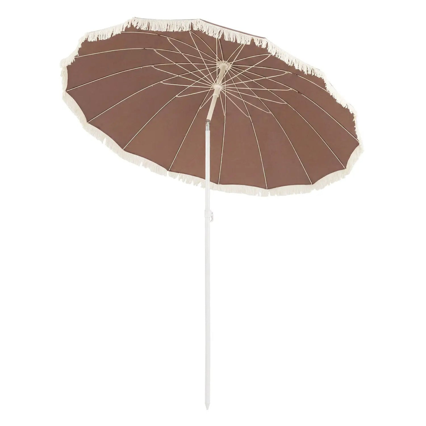 7 FT Patio Umbrella with Fringe Boho Tassel Umbrella for Outdoor Beach Garden Poolside by DirectDeals