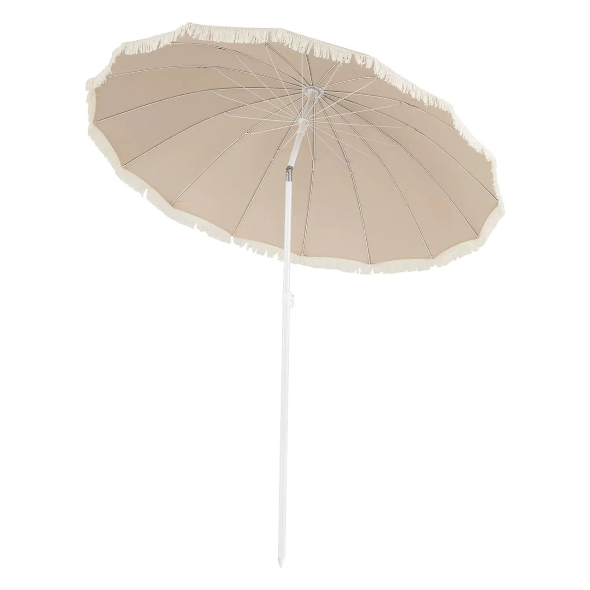 7 FT Patio Umbrella with Fringe Boho Tassel Umbrella for Outdoor Beach Garden Poolside by DirectDeals