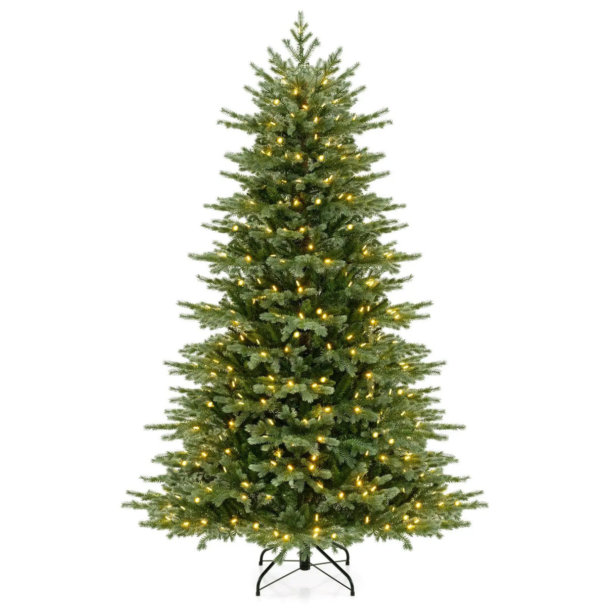 5/6/7 Feet Artificial Christmas Tree with 1426/2116/3156 Lush PVC and 200/300/400 Warm White LED Lights by DirectDeals