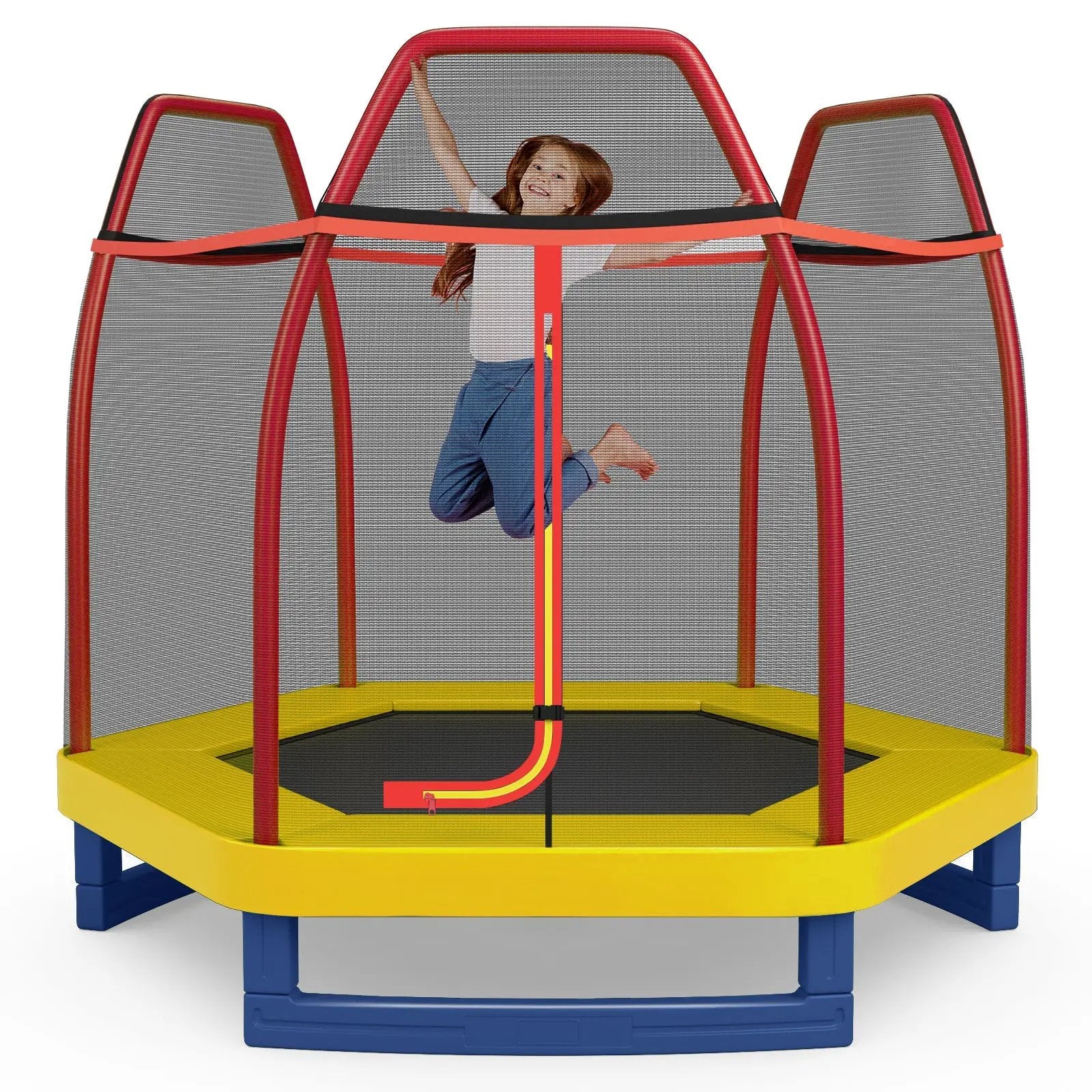 7 Feet Kids Recreational Bounce Jumper Trampoline by DirectDeals