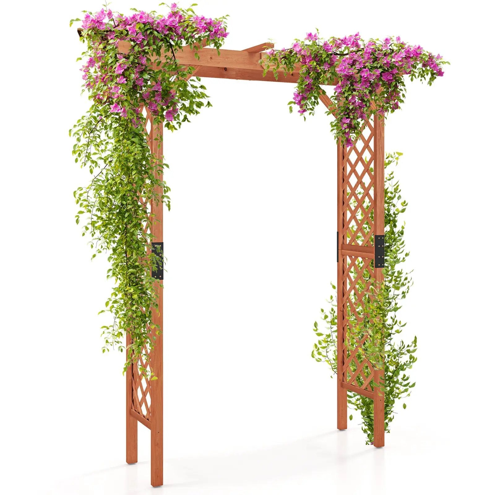 7 Feet Garden Wooden High Arbor Arch Plant Pergola by DirectDeals