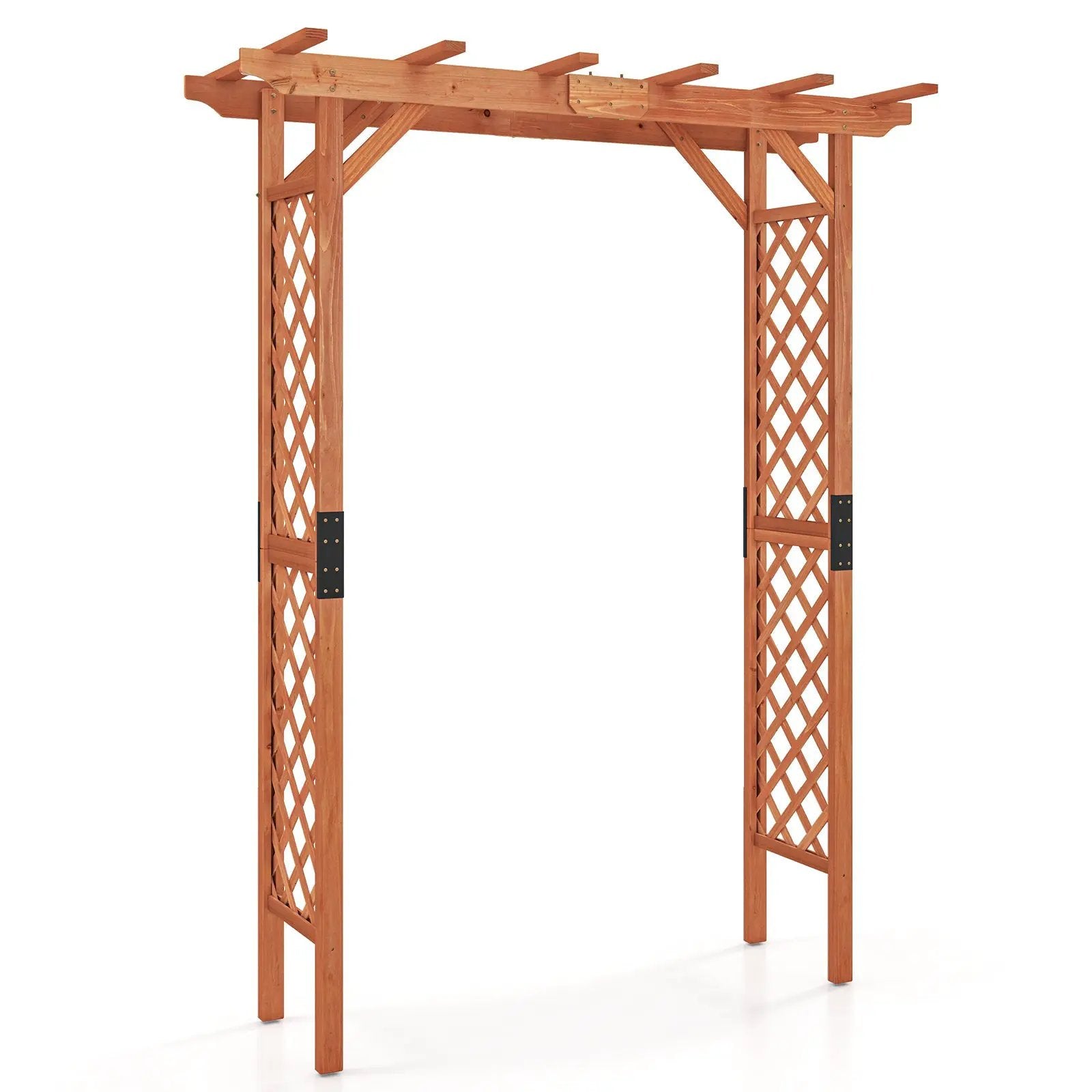 7 Feet Garden Wooden High Arbor Arch Plant Pergola by DirectDeals