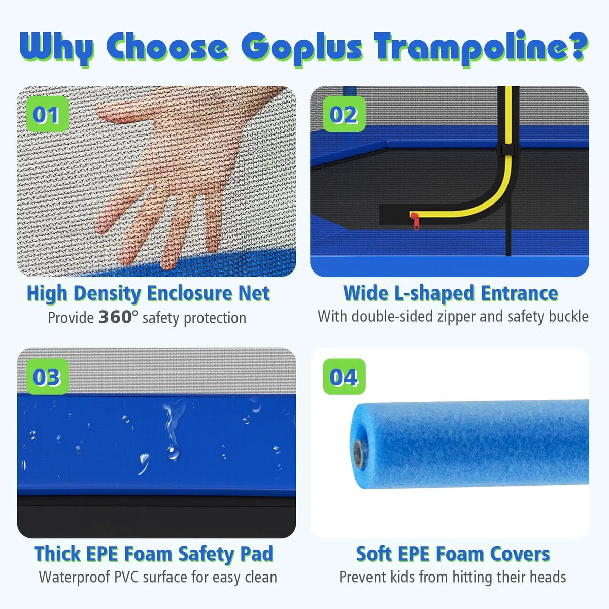 7 Feet Kids Recreational Bounce Jumper Trampoline by DirectDeals