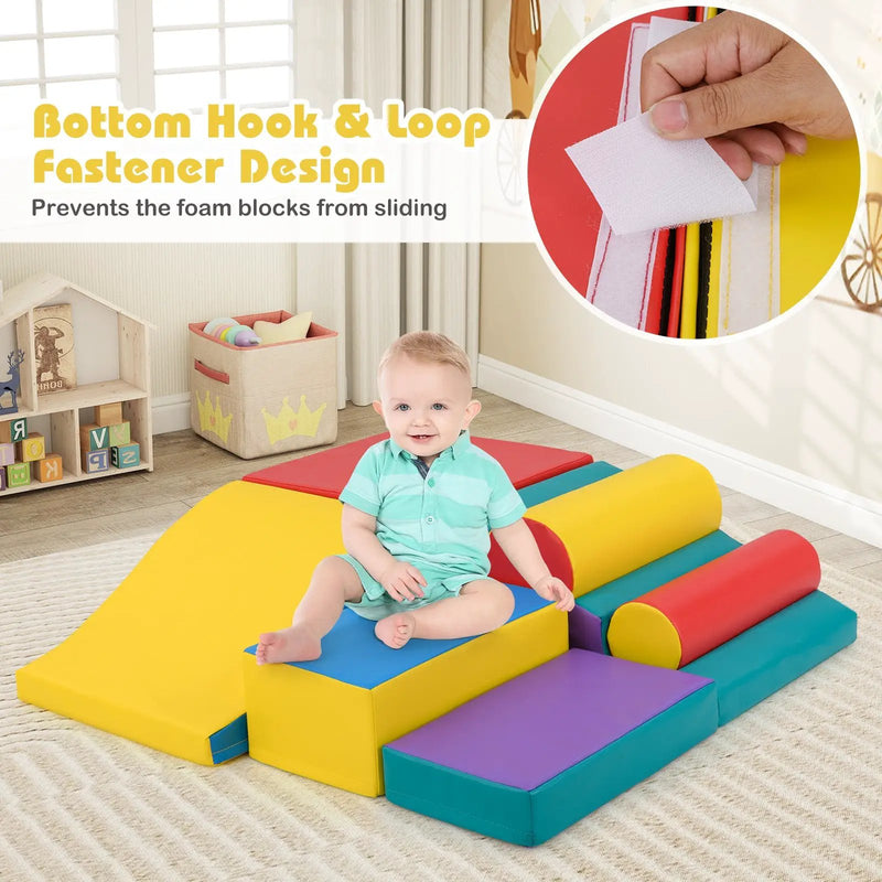 7-Piece Foam Blocks for Toddlers Soft Climbing Toys Indoor Play for Babies by DirectDeals