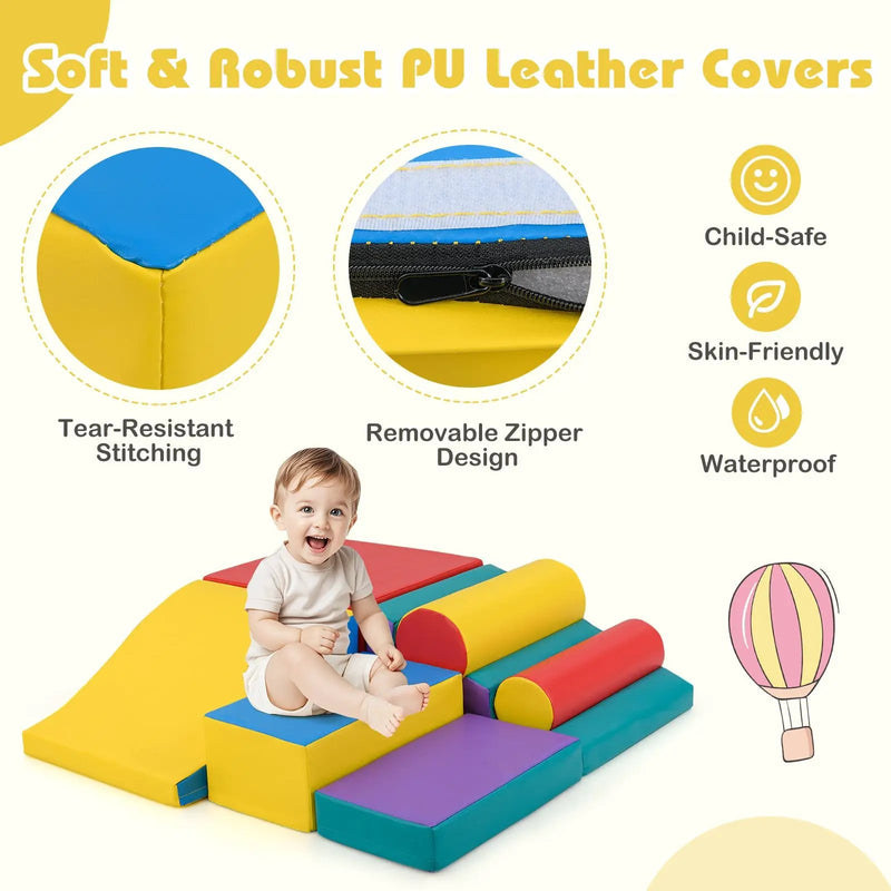 7-Piece Foam Blocks for Toddlers Soft Climbing Toys Indoor Play for Babies by DirectDeals