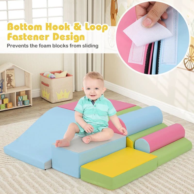 7-Piece Foam Blocks for Toddlers Soft Climbing Toys Indoor Play for Babies by DirectDeals