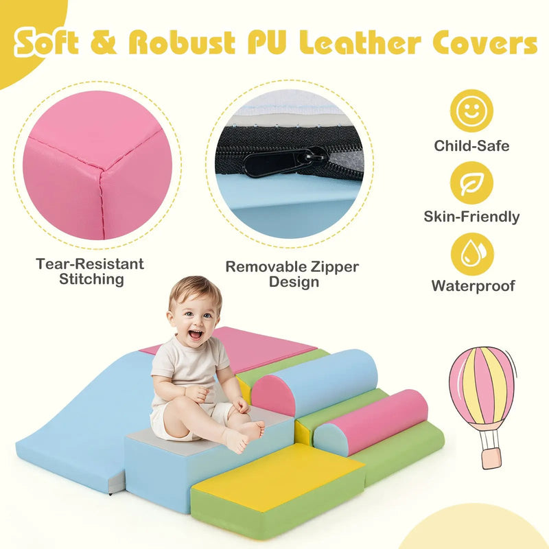 7-Piece Foam Blocks for Toddlers Soft Climbing Toys Indoor Play for Babies by DirectDeals