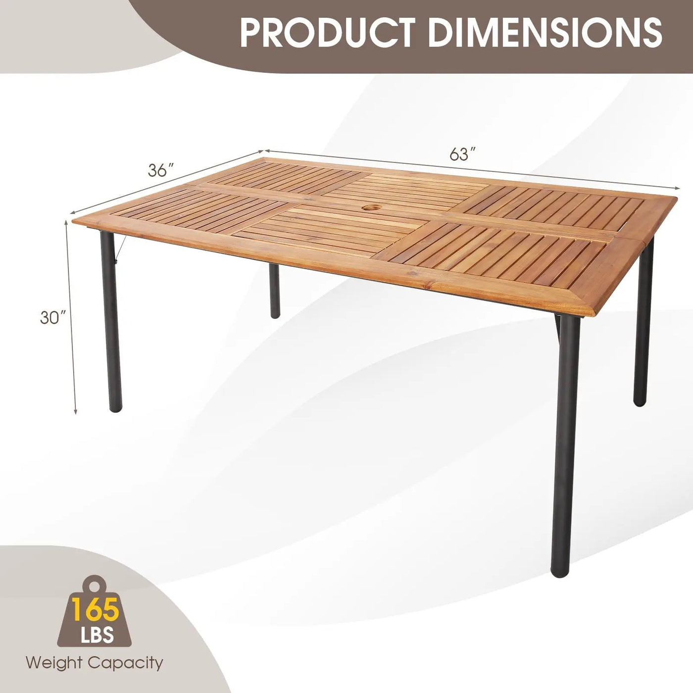 5/7-Piece Outdoor Dining Set with Acacia Wood Table by DirectDeals