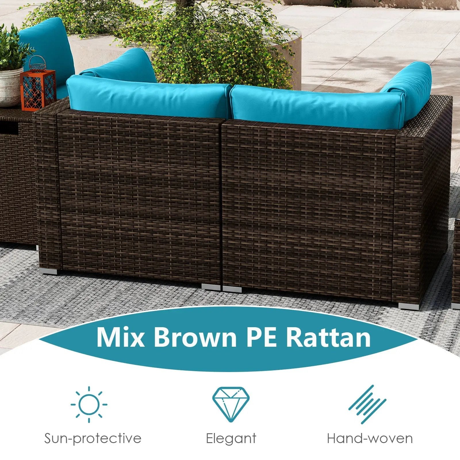7 Pieces Outdoor Furniture Set with 32 Inch Fire Pit Table and Propane Tank Cover by DirectDeals