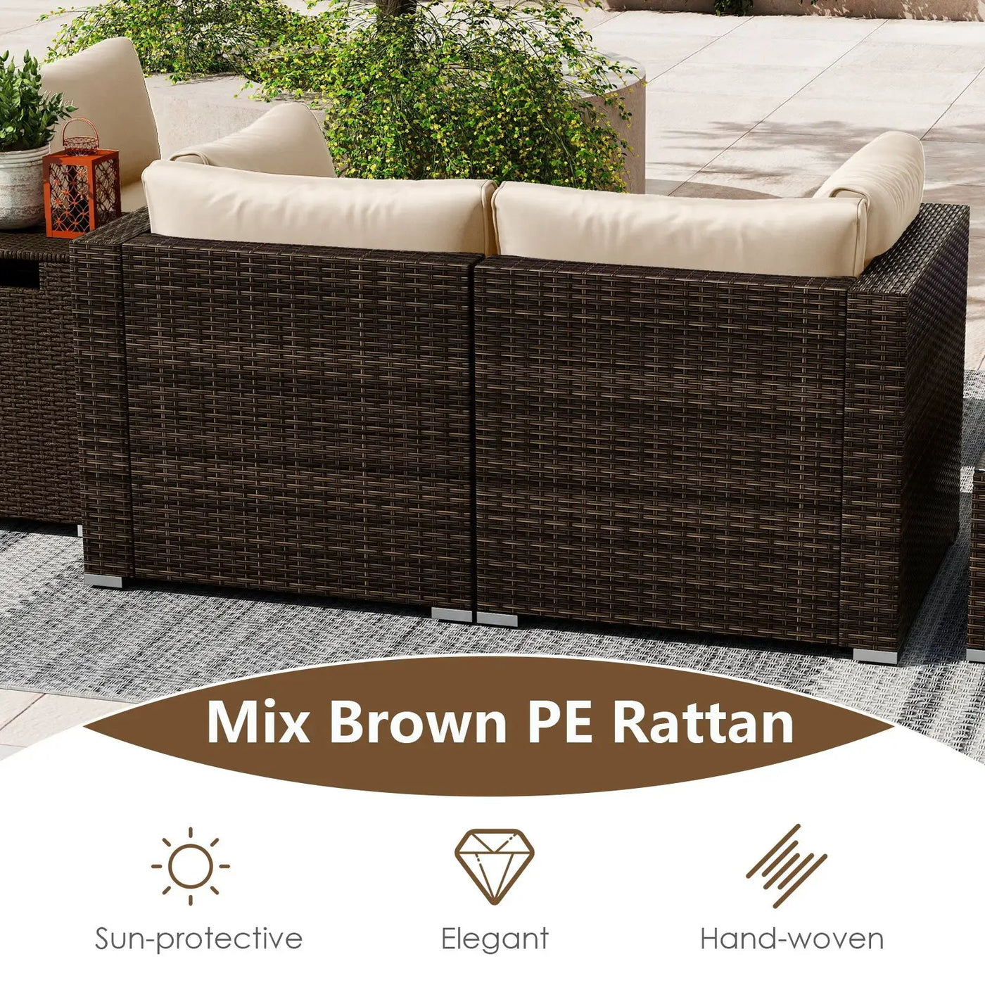 7 Pieces Outdoor Furniture Set with 32 Inch Fire Pit Table and Propane Tank Cover by DirectDeals