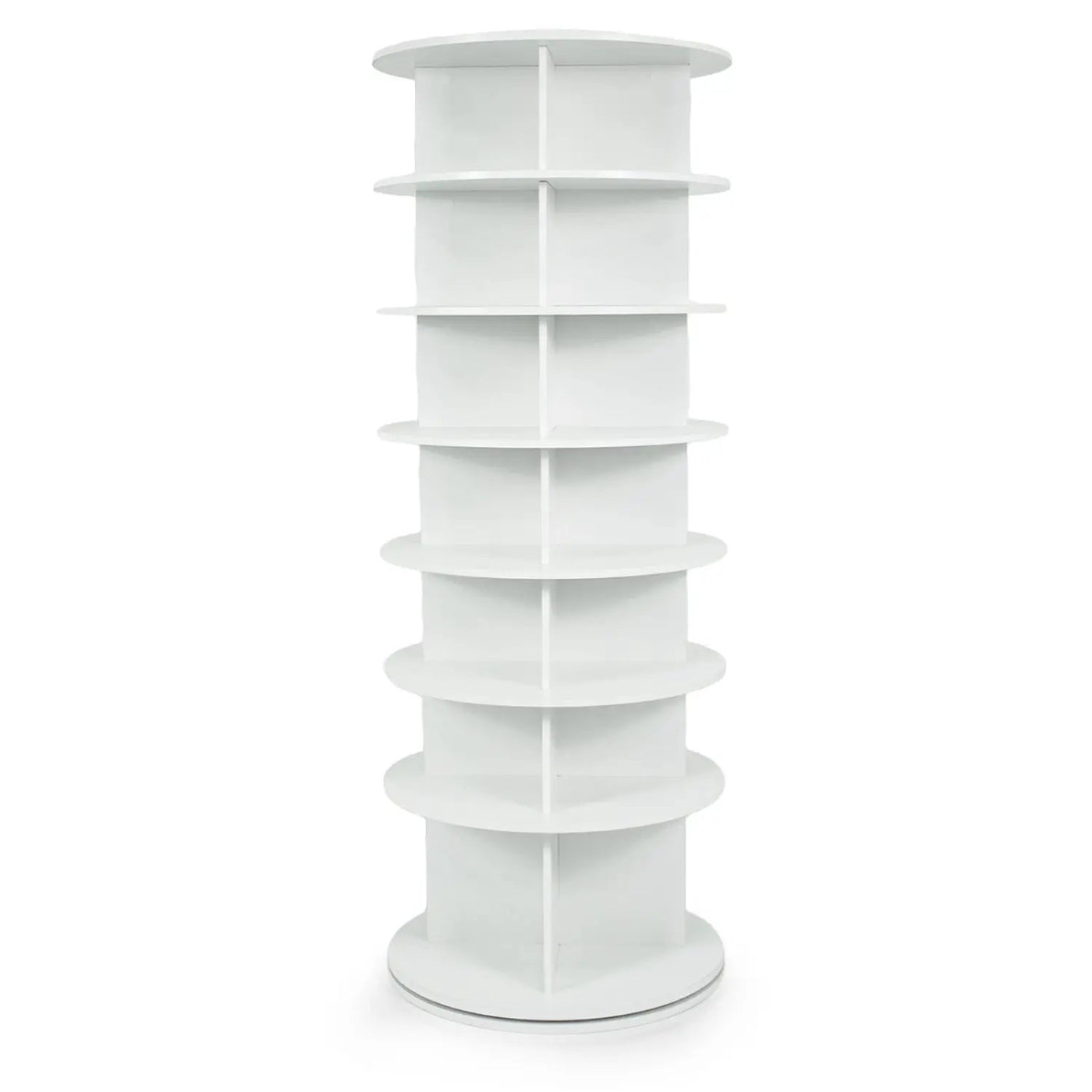 7-Tier Rotating Shoe Rack Tower with 360° Spin - White by DirectDeals