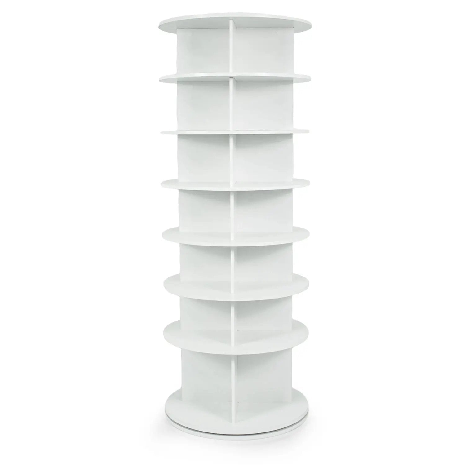 7-Tier Rotating Shoe Rack Tower with 360° Spin - White by DirectDeals