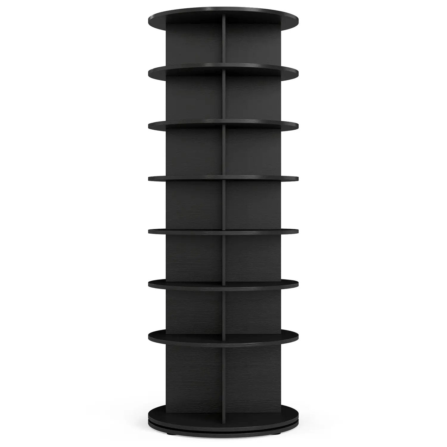 7-Tier Rotating Shoe Rack Tower with 360° Spin - White by DirectDeals