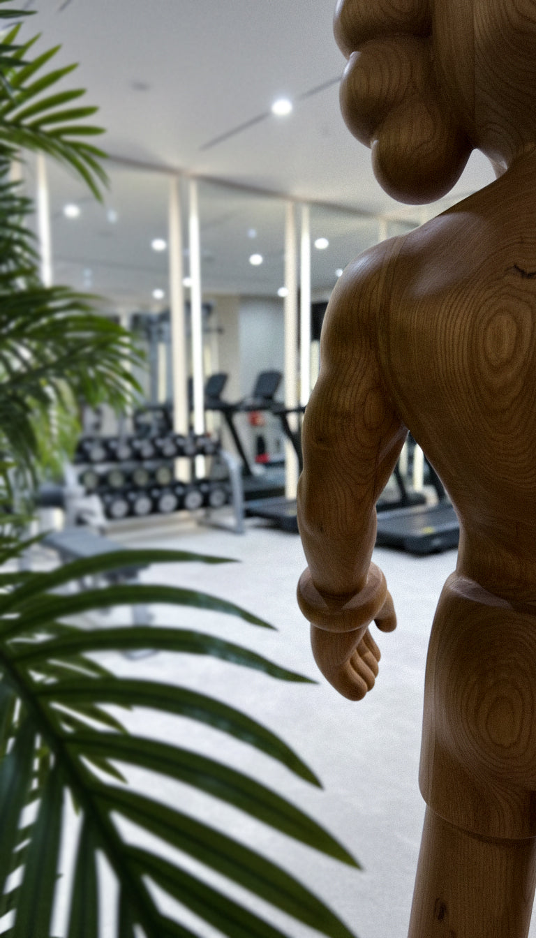 Muscular Wooden Sculpture – Gym & Fitness Art Decor, photo 6 of 11