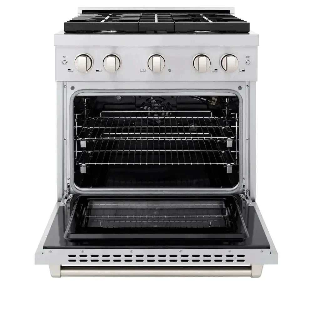 ZLINE 30"Paramount Dual Fuel Range Stainless Steel, SDR30 by Farmhouse Kitchen and Bath