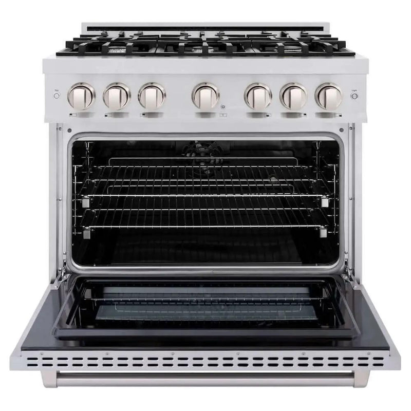 ZLINE 36" Select Dual Fuel Range Gas Cooktop Electric Convection Oven Stainless Steel HDR36 by Farmhouse Kitchen and Bath