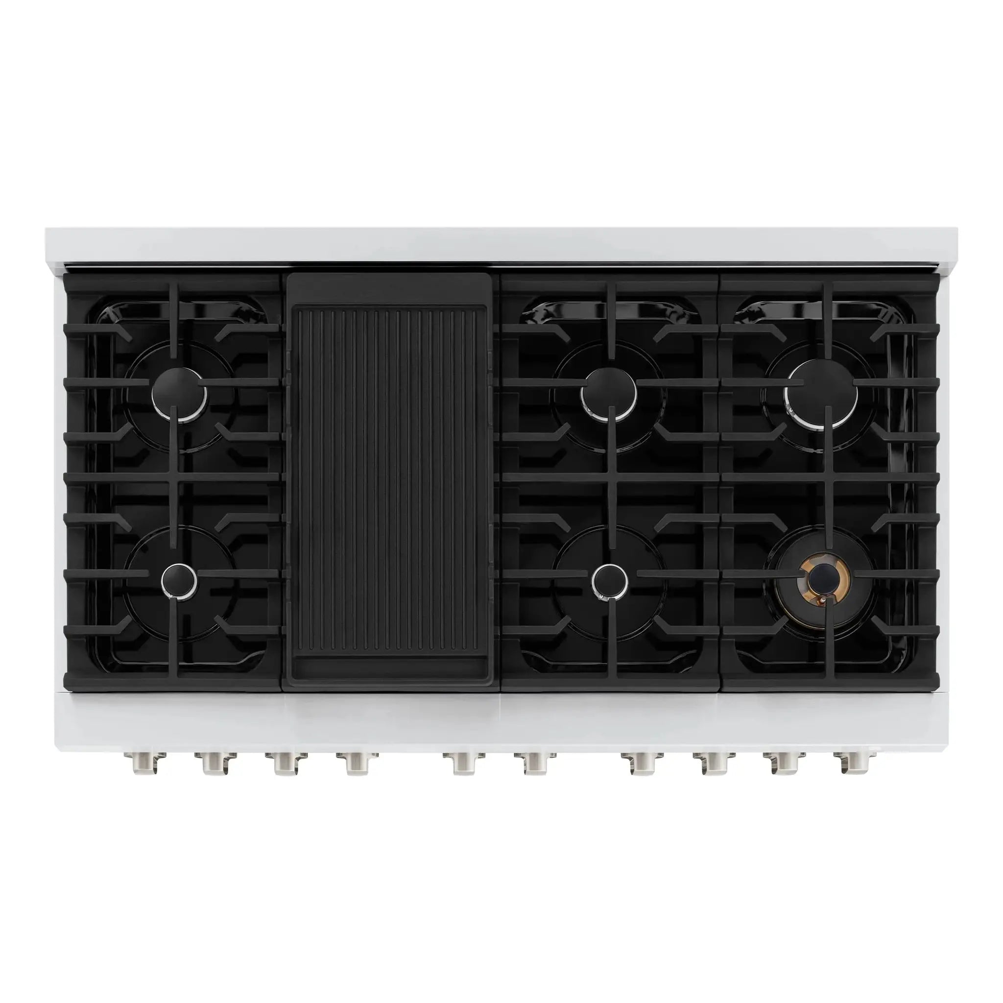 ZLINE 48"Paramount Dual Fuel Range Stainless Steel, White Matte, SDR-WM-48 by Farmhouse Kitchen and Bath