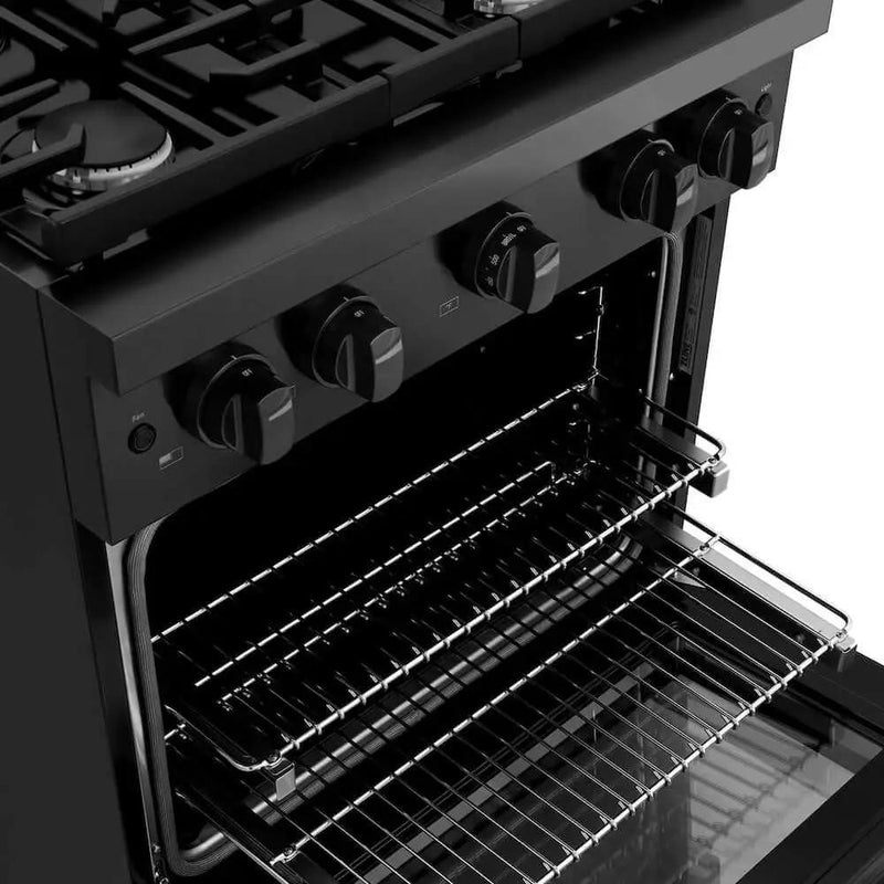 ZLINE 30 in.Gas Range, Convection Gas Oven, Black Stainless Steel, SGRB-30 by Farmhouse Kitchen and Bath