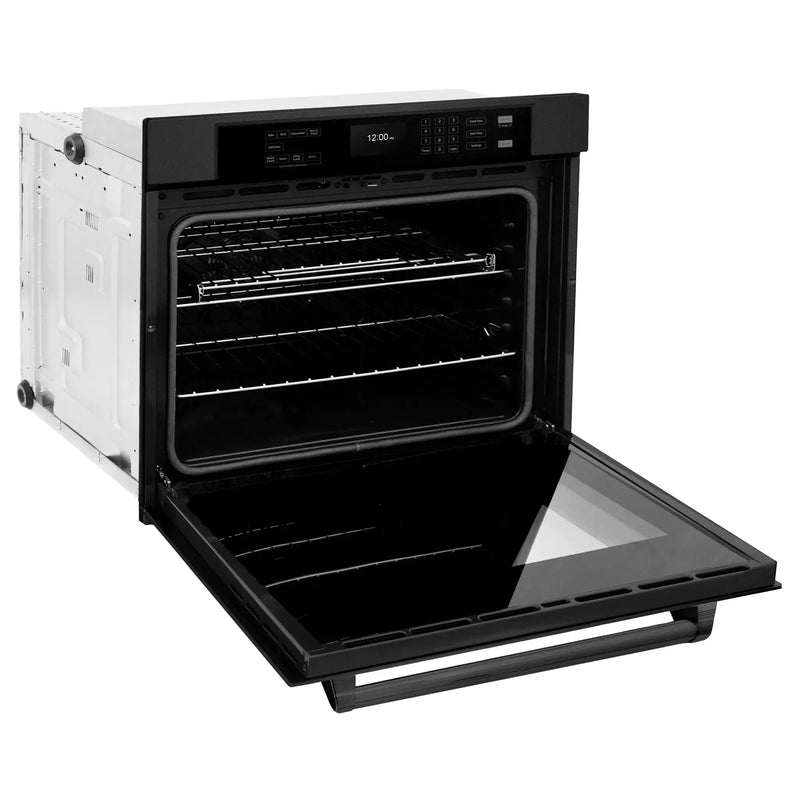 ZLINE 30 "Professional True Convection Single Wall Oven, Air Fry, Self Clean, Black Stainless Steel, WASB-30 by Farmhouse Kitchen and Bath